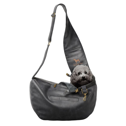 Vegan Leather Pet Sling Carrier
