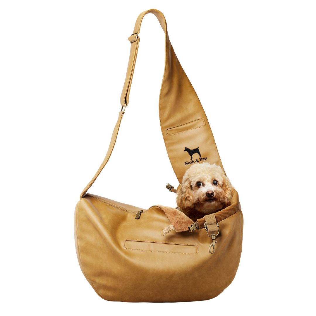 Vegan Leather Pet Sling Carrier