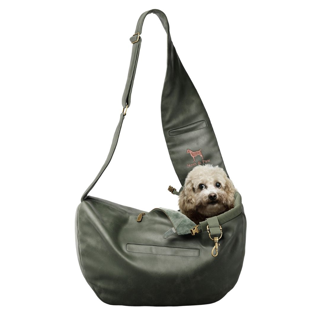 Vegan Leather Pet Sling Carrier